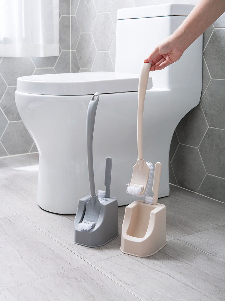 Jujiajia Toilet Brush Set Wall-Mounted For Home No Dead Angle Bathroom Toilet Cleaning Long-Handled Brush Handy Gadget