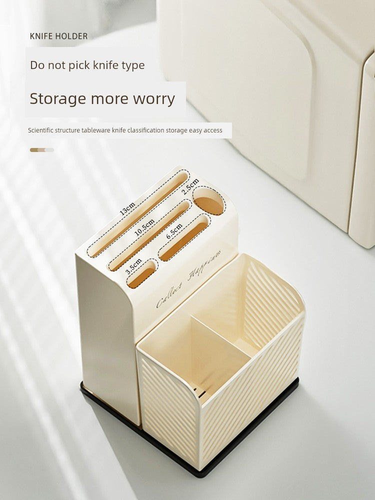 High-End New Knife Holder Storage Rack Kitchen Kitchen Knife Rack Table Top Chopsticks Cage Knife Integrated Storage Rack Chopsticks Cage Knife Holder